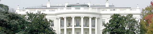 Southern facade of the White House in Washington, DC
